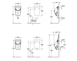 Villeroy & Boch Absaug-Urinal für Deckel Omnia Compact 755701 weiß