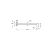 VitrA Wandarm Suit 1/2 Zoll chrom glänzend A45753