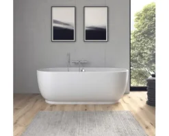Vorwandbadewanne DURAVIT Luv 85 x 180 cm mit nahtloser Verkleidung und Fußgestell weiß matt 700433000000000