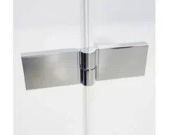 Walk In Drehfalttür Breuer Panorama 140 cm Anschlag links Klarglas Profilfarbe silber