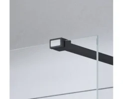 Walk In Duschwand Breuer Panorama 90 cm Klarglas Profilfarbe schwarz