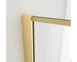 Walk In mit Aurlane Art Deco Gatsvy Round 120 x 195 cm Profil gold Klarglas Reversibel