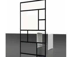Walk In SCHULTE Alexa Style 2.0 Black Style ExpressPlus 140 cm Profil schwarz Glasdekor Atelier