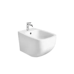 Wand-Bidet, glänzend weiß, aus Keramik | Mozart