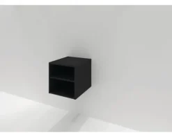 Wandregal Sanox Frozen BxHxT 40 x 40 x 45 cm Frontfarbe schwarz matt
