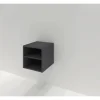 Wandregal Sanox Frozen BxHxT 40 x 40 x 45 cm Frontfarbe black oak