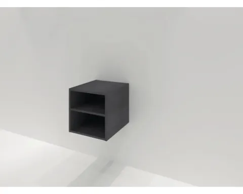 Wandregal Sanox Frozen BxHxT 40 x 40 x 45 cm Frontfarbe black oak