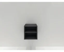 Wandregal Sanox Frozen BxHxT 40 x 40 x 45 cm Frontfarbe black oak