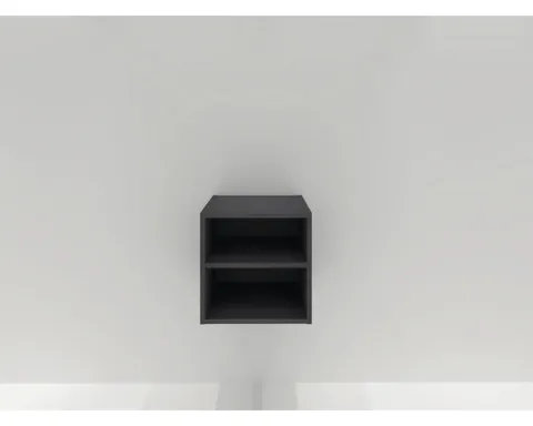 Wandregal Sanox Frozen BxHxT 40 x 40 x 45 cm Frontfarbe black oak