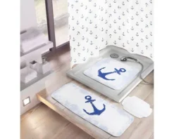 Wanneneinlage Kleine Wolke Anchor 36 x 92 cm blau