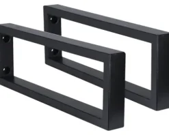 Waschtischhalterung 44x15x2,5 cm schwarz 2 Stück