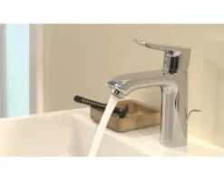 Waschtischmischer hansgrohe Metris 31080000 chrom inkl. Ablaufgarnitur