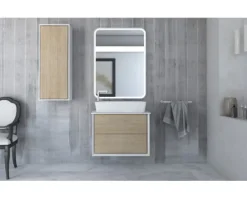 Waschtischplatte Baden Haus 710 x 460 mm Uni Ohne Ausschnitt