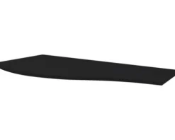 Waschtischplatte Baden Haus Vague 104 x 51 cm Uni schwarz matt ohne Ausschnitt links