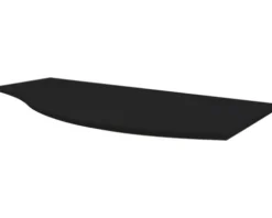 Waschtischplatte Baden Haus Vague 104 x 51 cm Uni schwarz matt ohne Ausschnitt rechts