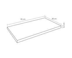 Waschtischplatte Differnz 81 x 46 cm Holz Ohne Ausschnitt