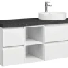 Waschtischplatte Pelipal 1180 x 445 mm Schiefer Ohne Ausschnitt