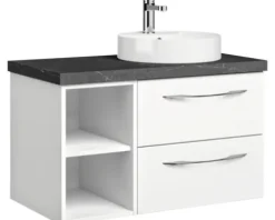 Waschtischplatte Pelipal 880 x 445 mm Schiefer Ohne Ausschnitt