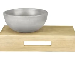 Waschtischplatte und Regal Differnz Hura 47x26x1 cm Eiche 38.005.98