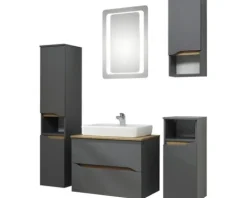 Waschtischunterschrank Pelipal Quickset 357 BxHxT 72 x 51,3 cm x 44 cm Frontfarbe grau matt 357.017213