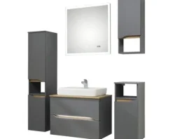 Waschtischunterschrank Pelipal Quickset 357 BxHxT 72 x 51,3 cm x 44 cm Frontfarbe grau matt 357.017213