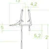 Wasserabweisprofil geeignet für 5-6mm Glas Länge 2010 mm