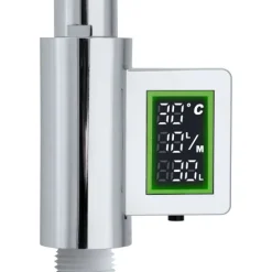 Wasserzähler Wasserverbrauchs- und Temperaturmesser (Chrom)