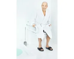 WC-Aufstehbügel klappbar kurz T: 555 mm weiß