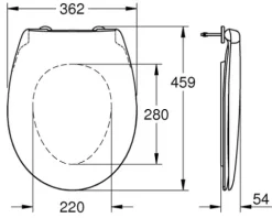 WC-Sitz GROHE Bau Keramik weiß 39492000