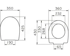 WC-Sitz VitrA Pera Architecta Compact weiß