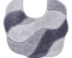 WC-Vorleger Grund Carmen 55 x 50 cm grau schwarz