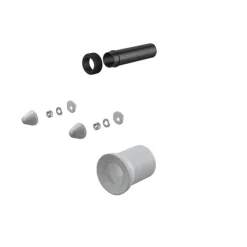 WC Zubehör komplett DN110, 200 mm, Polypropylen, weiß
