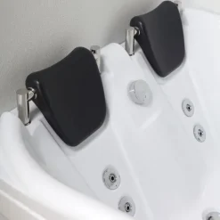 Whirlpool Badewanne für 2 Personen aus weißen Sanitäracryl, Variante links | Aida