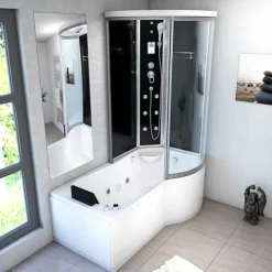 Whirlpool Wanne Duschkabine sw K55-L31-WP 170x100