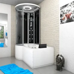 Whirlpool Wanne Duschkabine sw K55-R31-WP 100x170