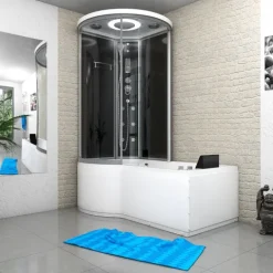 Whirlpool Wanne Duschkabine sw K55-R31-WP 100x170