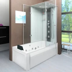 Whirlpool Dusche Kombination K05-L00-WP Duschtempel 180x90 cm
