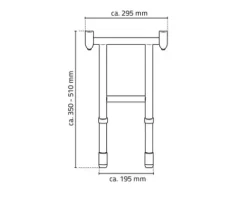 XL-Adapter für Duschklappsitz RIDDER Pro höhenverstellbar chrom A141100